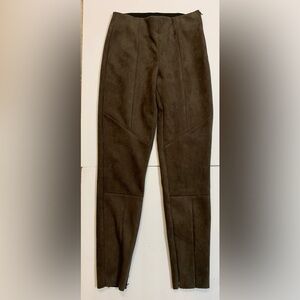 Zara Basics Brown Suede Pant Size Small